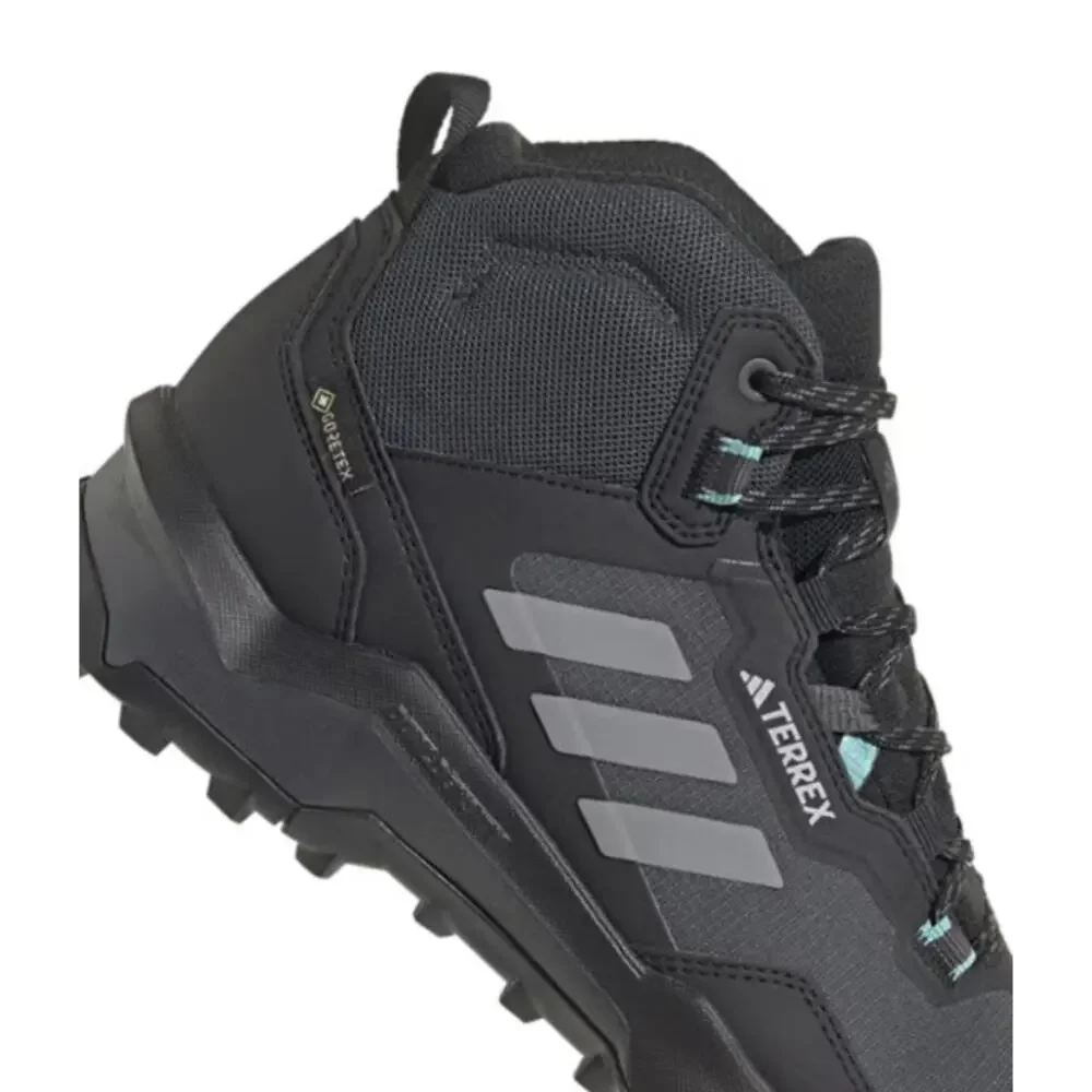 Adidas Terrex AX4 Mid GORE-TEX Hiking Shoes GTX Boots | Women's 9 Black Grey NEW - Picture 7 of 13